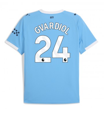 Manchester City Josko Gvardiol #24 Hjemmebanetrøje 2025-26 Kortærmet